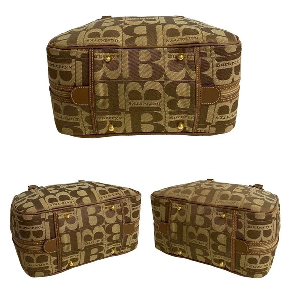 Burberry Mini Boston Bag Canvas Handbag 71695 in Excellent condition - Picture 7 of 9